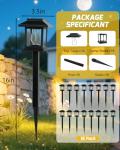 16-Pack Solar Lights Outdoor (Extra-Bright & Smart Auto On/Off), Solar Powered Garden Lights, Waterproof Solar Pathway Lights for Landscape, Path, Yard, Patio, Driveway, Walkway Decor (Warm White)