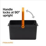 Fiskars Garden Tool Caddy with Removable Small Tool Storage for Indoor and Outdoor Gardening Use, Made with Recycled Plastic