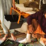 Fiskars Garden Tool Caddy with Removable Small Tool Storage for Indoor and Outdoor Gardening Use, Made with Recycled Plastic