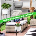 Airpark Plant Stand Indoor Adjustable, Metal Modern Plant Stands, Heavy Duty Stable Plant Pot Flower Holder Indoor Outdoor Corner, Fit 8 9 10 11 12 inch Pots, Black (Pot & Plant Not Included)