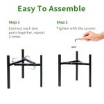 Airpark Plant Stand Indoor Adjustable, Metal Modern Plant Stands, Heavy Duty Stable Plant Pot Flower Holder Indoor Outdoor Corner, Fit 8 9 10 11 12 inch Pots, Black (Pot & Plant Not Included)