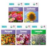 Back to The Roots Organic Flowers Seeds Variety (5-Pack)