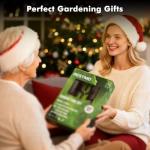 RESTMO 3-in-1 Heavy Duty Gardening Tools Kit, Premium Carbon Steel Garden Tools with Ergonomic Wooden Handle Includes Trowel, Transplanter, and Cultivator, Ideal Gardening Gifts for Women, Gardener