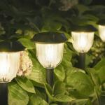 AOSEA Bright 10 Pack Solar Lights Outdoor IP65 Waterproof,LED Solar Lights for Outside,Landscape Lighting,Garden Decorative for Yard,Patio,Landscape,Pathway,Sidewalk,Driveway,Lawn (Warm)