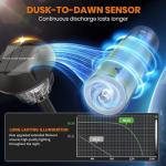 AOSEA Bright 10 Pack Solar Lights Outdoor IP65 Waterproof,LED Solar Lights for Outside,Landscape Lighting,Garden Decorative for Yard,Patio,Landscape,Pathway,Sidewalk,Driveway,Lawn (Warm)