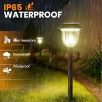 AOSEA Bright 10 Pack Solar Lights Outdoor IP65 Waterproof,LED Solar Lights for Outside,Landscape Lighting,Garden Decorative for Yard,Patio,Landscape,Pathway,Sidewalk,Driveway,Lawn (Warm)