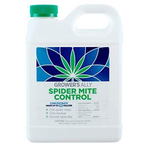 Grower's Ally Spider Mite Control Concentrate - Natural Insecticide & Spider Mites Killer for Plants Indoor & Outdoor - OMRI Listed Garden Pest Control - Bee, Pet & Kid Safe - 1 Qt, Makes 100 Gallons