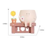 QIAOLY Sunflower Planter Pot with Drainage Hole Cute Plant Pots for Succulents Plants Live Unique Flower Pots for Indoor Outdoor Use