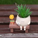 QIAOLY Sunflower Planter Pot with Drainage Hole Cute Plant Pots for Succulents Plants Live Unique Flower Pots for Indoor Outdoor Use