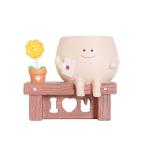 QIAOLY Sunflower Planter Pot with Drainage Hole Cute Plant Pots for Succulents Plants Live Unique Flower Pots for Indoor Outdoor Use