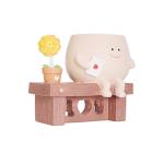 QIAOLY Sunflower Planter Pot with Drainage Hole Cute Plant Pots for Succulents Plants Live Unique Flower Pots for Indoor Outdoor Use