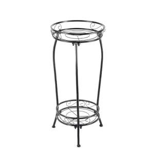 Kavlium Plant Stand Indoor Outdoor，Tall Black Metal Rustproof Stable Plant Stands，2 Tier 27.1 inch Multiple Plant Rack Holder Rack Flower Pot Stand Heavy Duty Plant Shelf