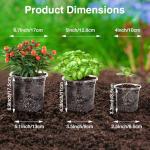 Bonviee 30 Packs 6.7/5/4 Inch Clear Nursery Pots for Plants, Plastic Seedling Pots with Drainage Holes, Planters for Indoor Plants and Transparent Seed Starter Pots with 10 Plant Labels