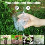 Bonviee 30 Packs 6.7/5/4 Inch Clear Nursery Pots for Plants, Plastic Seedling Pots with Drainage Holes, Planters for Indoor Plants and Transparent Seed Starter Pots with 10 Plant Labels