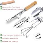 Garden Tool Set 11-Piece Heavy Duty Gardening Hand Tools - Rust-Resistant Stainless Steel with Durable Stylish Garden Tools Organizer Tote Bag | Ideal Gardening Gift for Women & Garden Enthusiasts