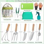 Garden Tool Set 11-Piece Heavy Duty Gardening Hand Tools - Rust-Resistant Stainless Steel with Durable Stylish Garden Tools Organizer Tote Bag | Ideal Gardening Gift for Women & Garden Enthusiasts