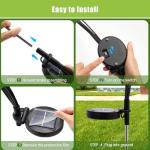 Flumy Solar Garden Lights Outdoor - 4 Pack 32 LED Firefly Lights Waterproof, Garden Decorations for Yard Patio Pathway Lawn Outside, Unique Gifts for Grandma Women, Solar Decor Warm White