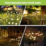 Flumy Solar Garden Lights Outdoor - 4 Pack 32 LED Firefly Lights Waterproof, Garden Decorations for Yard Patio Pathway Lawn Outside, Unique Gifts for Grandma Women, Solar Decor Warm White