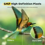 Bird Feeder with Camera 5MP Live Video, Solar Powered Smart AI Identify Birds Species, 2.4G WiFi Camera with Squirrel-Proof, 2-in-1 Bird Bath, Instant Arrival Alerts, Ideal Gifts for Birdlovers