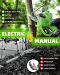 Newly Upgraded Cordless Pruning Shear, 1.4'' Cutting Diameter Electric Pruning Shears Cordless for Gardening with Brushless Motor, 2 Batteries,LCD Display,SK7 Carbon Steel Blades