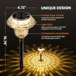 PATIOPIA Solar Pathway Lights Garden Decor for Yard, Solar Garden Lights for Outside Waterproof Landscape Lighting, Garden Decorative for Walkway, Driveway, Yard, Landscape, Lawn (6 Pack Warm White)