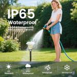 PATIOPIA Solar Pathway Lights Garden Decor for Yard, Solar Garden Lights for Outside Waterproof Landscape Lighting, Garden Decorative for Walkway, Driveway, Yard, Landscape, Lawn (6 Pack Warm White)