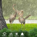 Gold Metal Crane Garden Statues - Set of 2