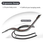 mansion home Lounge Chair, Outdoor Chaise Lounge with Detachable Pillow for Patio, Lawn, Pool, Outdoor Lounge Chairs, Brown