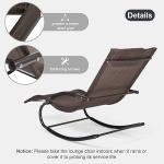 mansion home Lounge Chair, Outdoor Chaise Lounge with Detachable Pillow for Patio, Lawn, Pool, Outdoor Lounge Chairs, Brown