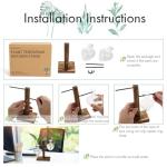 XXXFLOWER Plant Terrarium Wooden Stand, Hydroponic Planter Bulb Glass Metal Swivel Holder Retro Air Plants Water Plants for Home Office Decoration,Gifts for Plant Lover Wife Mom- 2 Love Bulb Vase