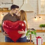 XXXFLOWER Plant Terrarium Wooden Stand, Hydroponic Planter Bulb Glass Metal Swivel Holder Retro Air Plants Water Plants for Home Office Decoration,Gifts for Plant Lover Wife Mom- 2 Love Bulb Vase