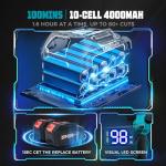 2-in-1 Cordless Pole Saw & 8'' Mini Chainsaw,Electric Handheld Chain Saw with 2× 21V 4.0Ah Rechargeable Batterie&Charger, Auto Oiling Multi-Angle,Max 16Ft Saw for Tree Trimming,Christmas Gift For Men