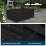Easy-Going Rectangle Patio Furniture Cover Waterproof Outdoor Dining Table and Chair Cover Anti-UV Outside Sectional Sofa Set Covers (110"L x 84"W x 28"H, Black)