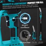 2-in-1 Cordless Pole Saw & 8'' Mini Chainsaw,Electric Handheld Chain Saw with 2× 21V 4.0Ah Rechargeable Batterie&Charger, Auto Oiling Multi-Angle,Max 16Ft Saw for Tree Trimming,Christmas Gift For Men