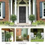 FOREST PRINCE 35" Ferns Artificial Bush Plants Large, 2 Artificial Boston Ferns with 39 Fronds for Outdoors Home Decor