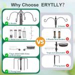 Bird Feeding Station Kit Pole Wild Bird Feeder Hanging Planter Hanger Multi Feeder Hanging with Metal Suet Feeder Bird Bath for Attracting Wild Birds