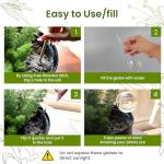 Iridescent Self Watering Globes, Glass Rainbow Plant Watering Globes, Self Watering Planter Insert, Automatic Plant Waterer Indoor (Medium-2 Pcs Iridescent, Medium)