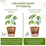 Iridescent Self Watering Globes, Glass Rainbow Plant Watering Globes, Self Watering Planter Insert, Automatic Plant Waterer Indoor (Medium-2 Pcs Iridescent, Medium)