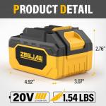 ZEGJAW 20V 1-Pack 4.0Ah Lithium Battery for Garden Cordless Power Tools(Snow Shovel for B0FDWWP7NH,B0FDW34739)