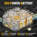 ZEGJAW 20V 1-Pack 4.0Ah Lithium Battery for Garden Cordless Power Tools(Snow Shovel for B0FDWWP7NH,B0FDW34739)