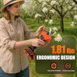 VOTREK Electric Pruning Shears Cordless, [1.6'' Cutting Diameter] Professional Battery Powered Pruner, Garden Scissors for Tree Trimming Branch Cutter [SK5 Blades] [Brushless Motor] [LCD Display]