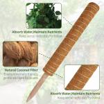 Moss Pole Monstera Plant Support: 4 Pack 16 inch Stackable Coco Coir Moss Totem Stake Tall Plants Rod Stand Grow Stick Moss Holder for House Live Plant,Indoor Climbing Potted,Vine,Pothos,Philodendron