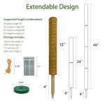Moss Pole Monstera Plant Support: 4 Pack 16 inch Stackable Coco Coir Moss Totem Stake Tall Plants Rod Stand Grow Stick Moss Holder for House Live Plant,Indoor Climbing Potted,Vine,Pothos,Philodendron