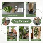 Wrbtn Realistic Artificial Indoor Plant Tree - Tall Fake Dracaena Potted Plant for Home Office Decor, Living Room & Bedroom - Lifelike Faux Plant Tree with Pot-Palm Tree (Black, 6FT)