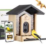 TT Nature Bird Feeder with Camera, Upgraded Smart Bird Feeder Al Identify for 10000 Species, Auto Capture & Real-time Notifications, Ideal Gift for Chirstmas