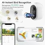 TT Nature Bird Feeder with Camera, Upgraded Smart Bird Feeder Al Identify for 10000 Species, Auto Capture & Real-time Notifications, Ideal Gift for Chirstmas