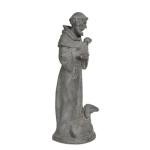 Newman House Studio Vintage St Francis Garden Statue - 15.2 Inch Resin Patron of Animal Figurine Saint Francis Sculpture with Sheep for Garden Decor