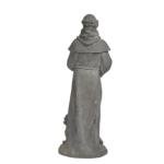 Newman House Studio Vintage St Francis Garden Statue - 15.2 Inch Resin Patron of Animal Figurine Saint Francis Sculpture with Sheep for Garden Decor