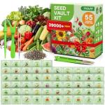 55 Vegetable Seeds Variety Pack - 39,000+ Heirloom Seeds for Planting Vegetables and Fruits, Non-GMO Garden Seeds for Outdoor Planting Christmas Unique Gift for Mother, Women, Mom, Friend