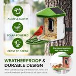 Birvio™ Smart Bird Feeder with Camera, Solar Powered, 1080P HD WiFi Live Stream, AI Bird Identification, Instant Motion Alerts